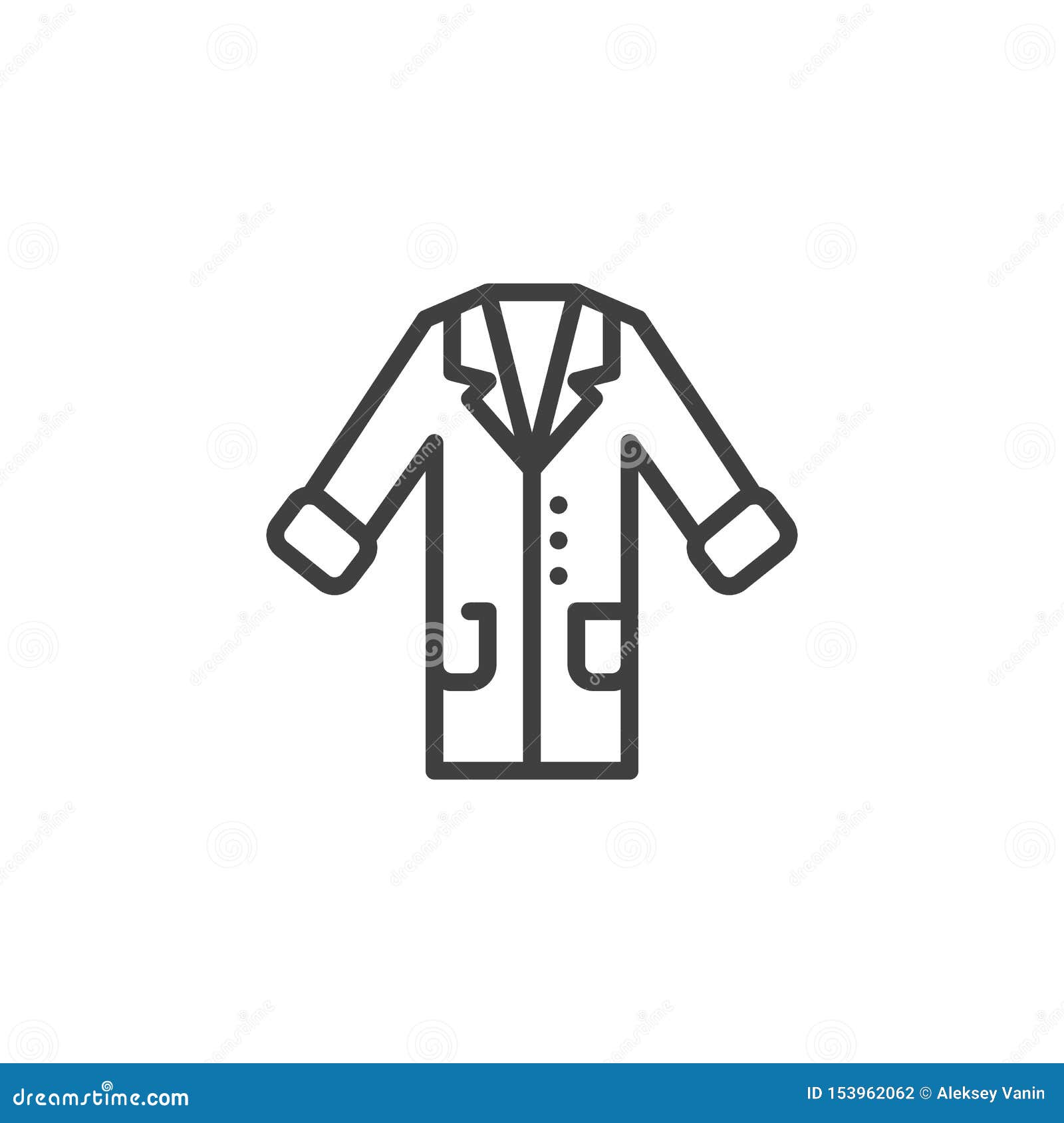 Winter coat line icon stock vector. Illustration of simple - 153962062