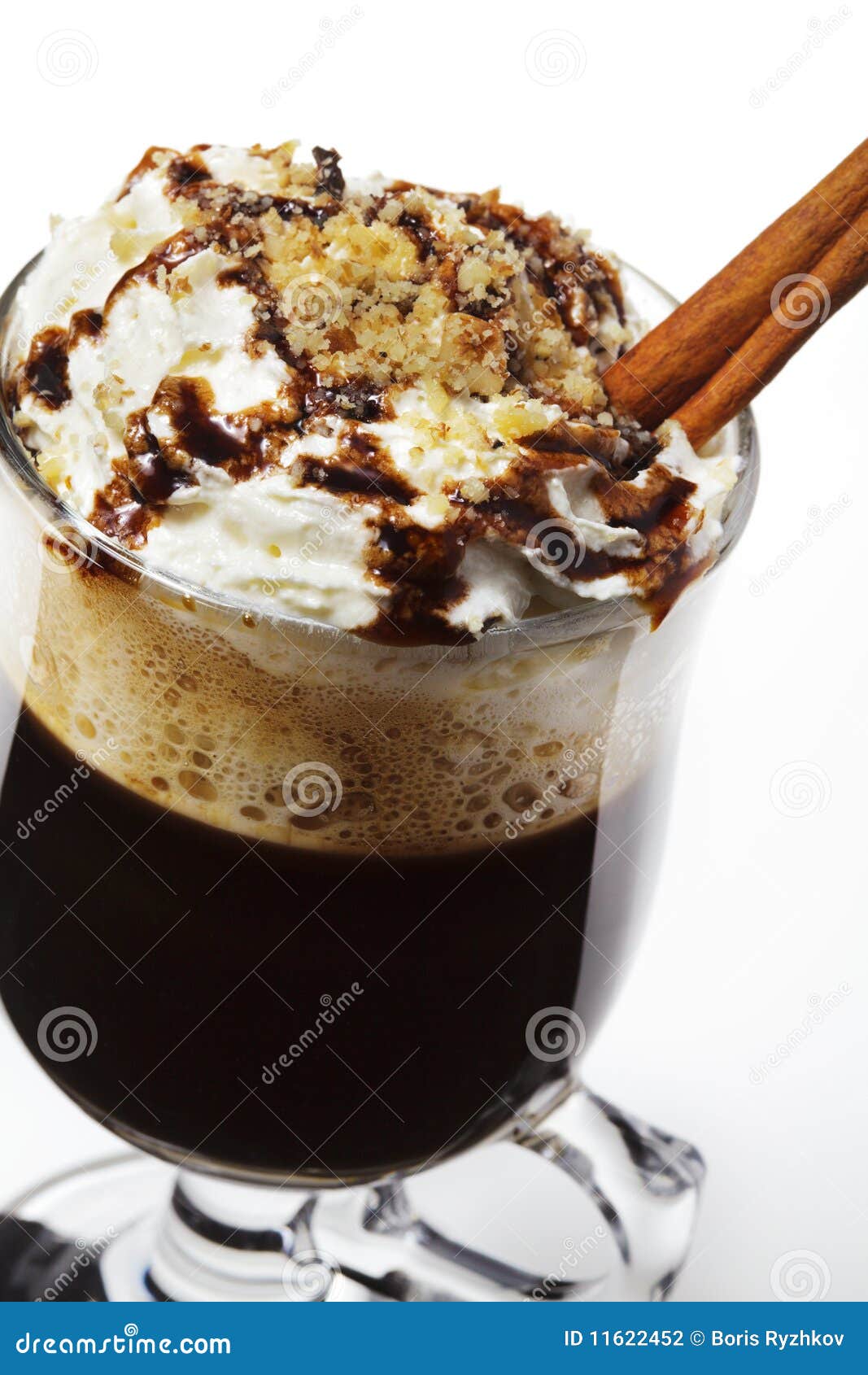 Winter Cocktail Hot Chocolate with Rum Stock Photo Image of glass