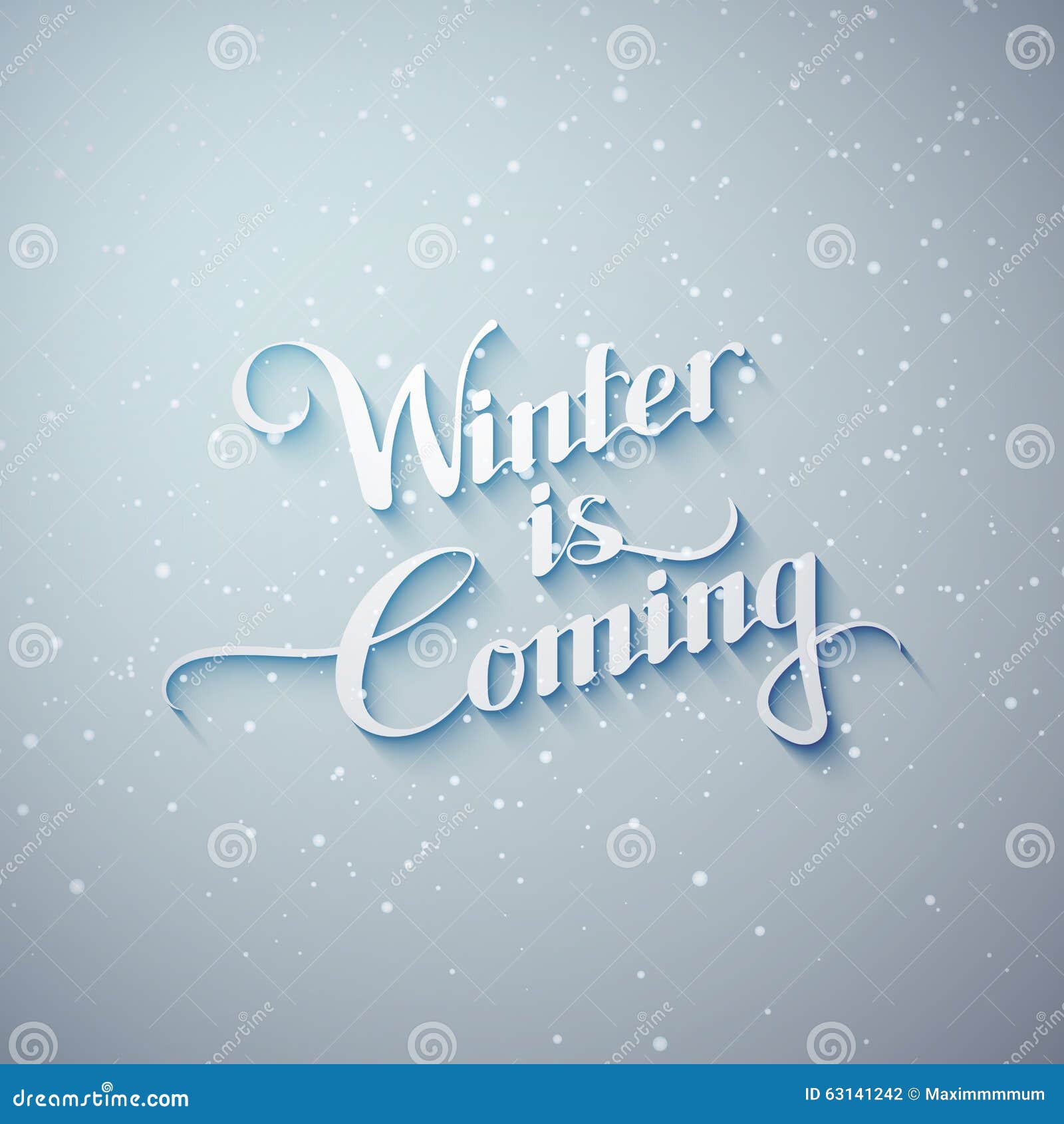 Download Winter Is Coming. Vector Illustration Stock Vector - Illustration of february, headline: 63141242