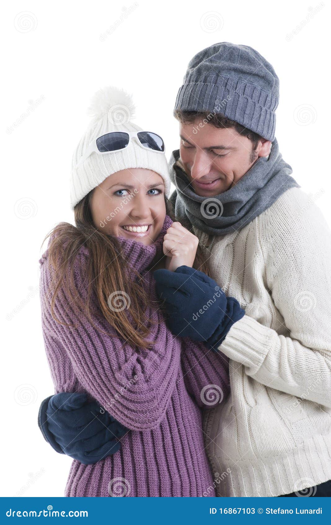 Winter Couple stock image. Image of hair, adult, love 16867103