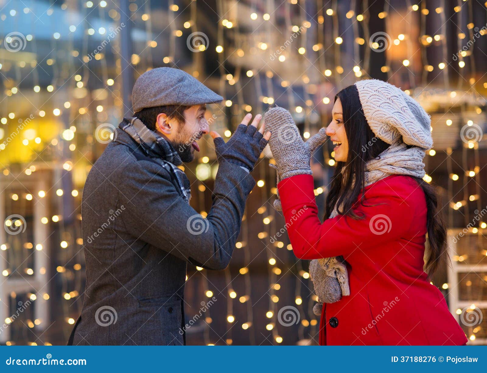 Winter couple stock photo. Image of outside, cold, clothing 37188276