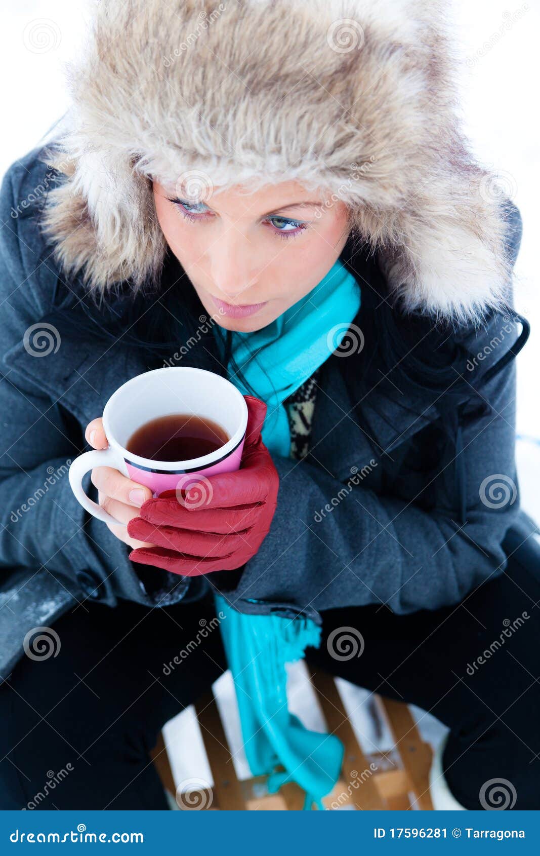 Winter cup cold stock image. Image of human, happiness - 17596281