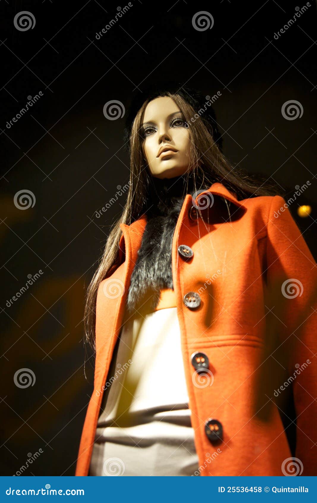 Winter dressed model dummy stock photo. Image of button 25536458