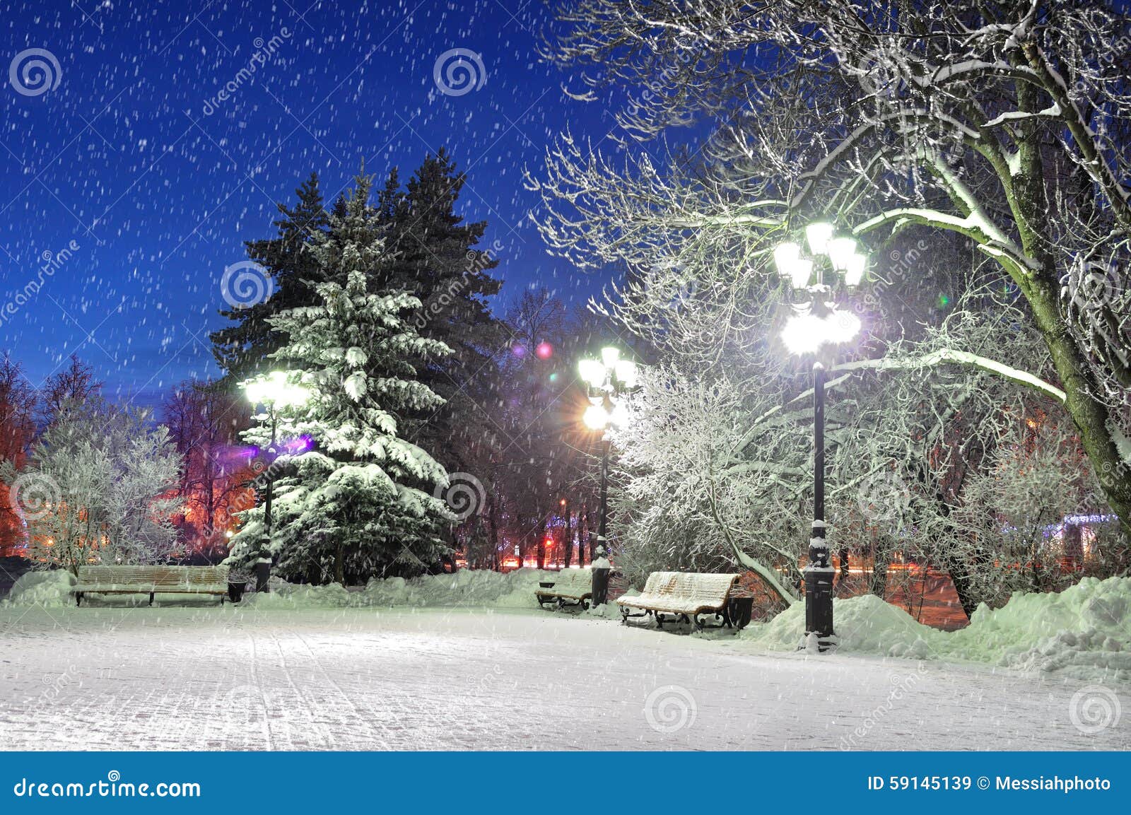 The Winter Evening In The Park Stock Image Image Of Named Rachmaninoff