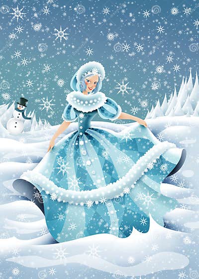 Winter Fairy stock illustration. Illustration of pines - 24757707