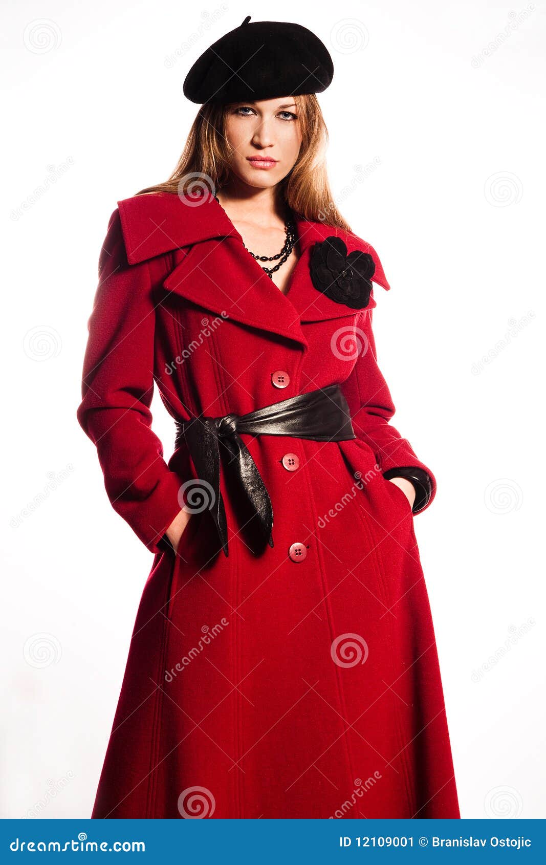 Winter fashion stock image. Image of coat, studio, young 12109001