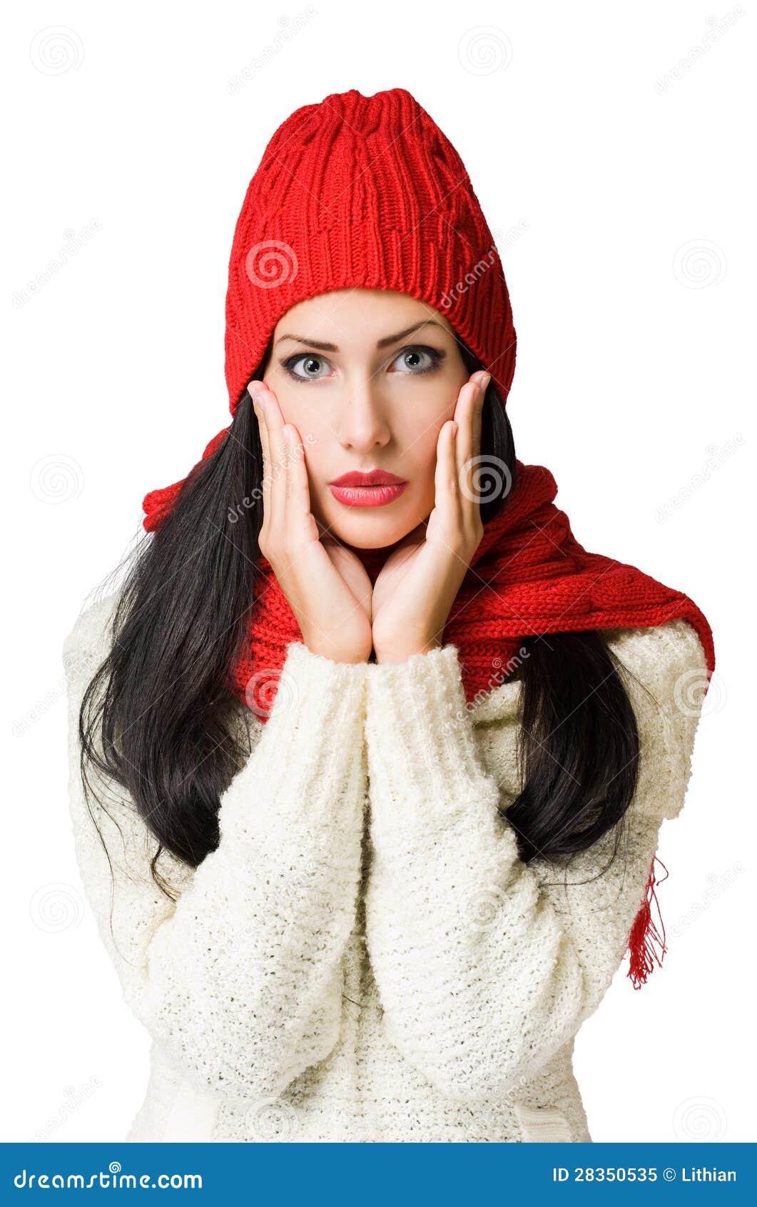 Winter fashion beauty. stock image. Image of looking - 28350535