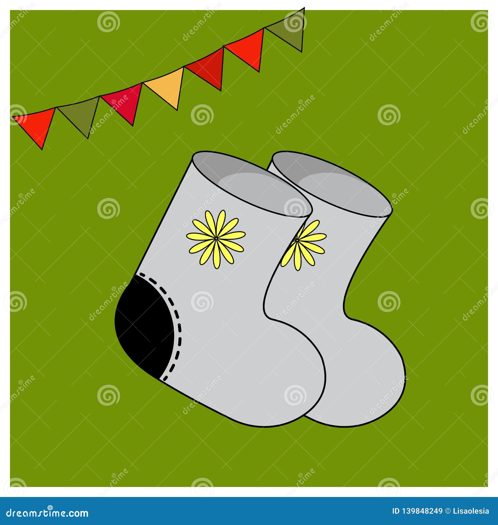 Winter Felt Boots with Ornament. Elements of Warm Clothing. Accessories ...