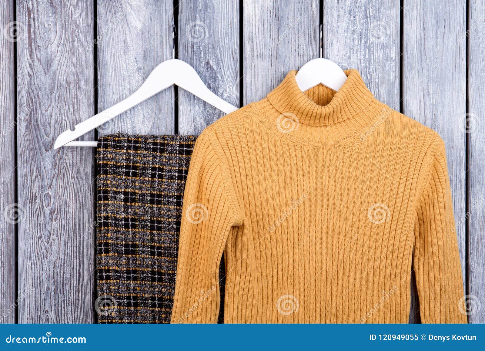 Winter Female Garment On Hangers. Stock Image - Image of clothes ...