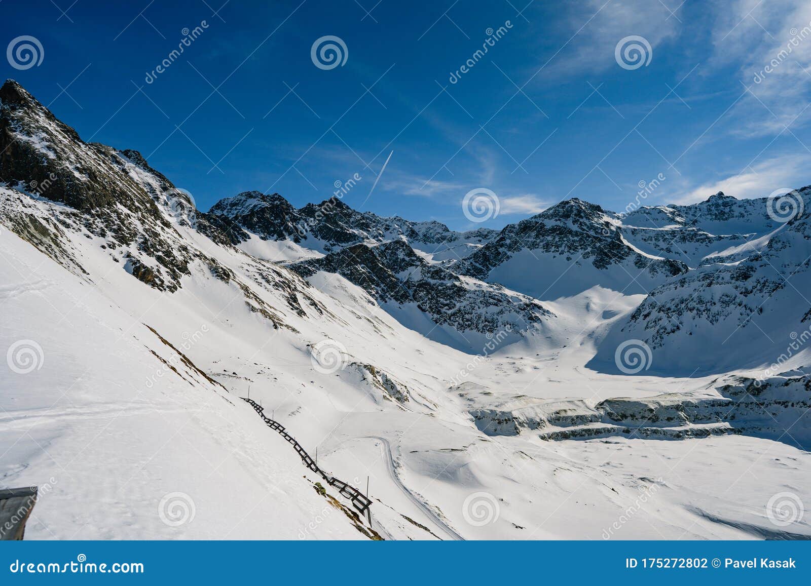 winter fir trees in mountains covered with fresh snow.