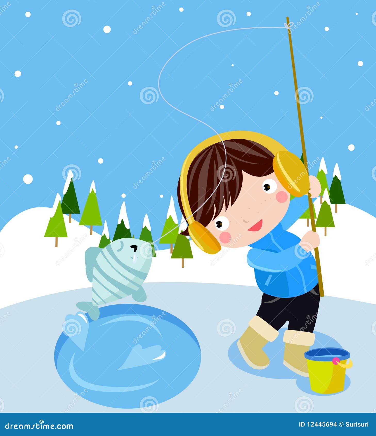 Funny Ice Fishing Stock Illustrations – 679 Funny Ice Fishing