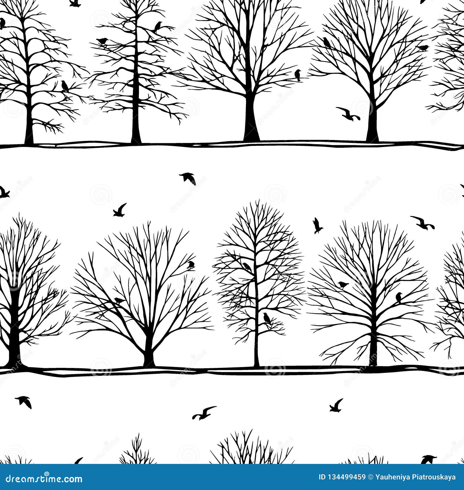 Download Winter forest pattern stock vector. Illustration of ...