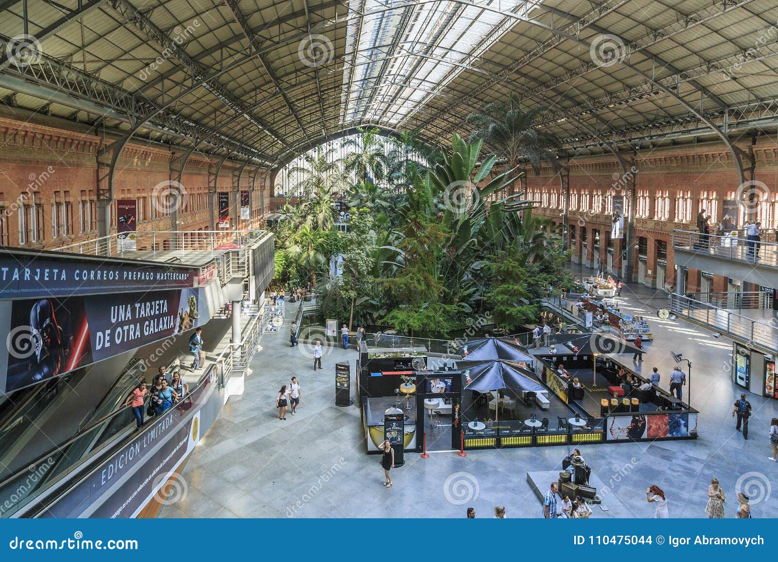 Winter Garden At The Atocha Station Madrid Editorial Stock Image