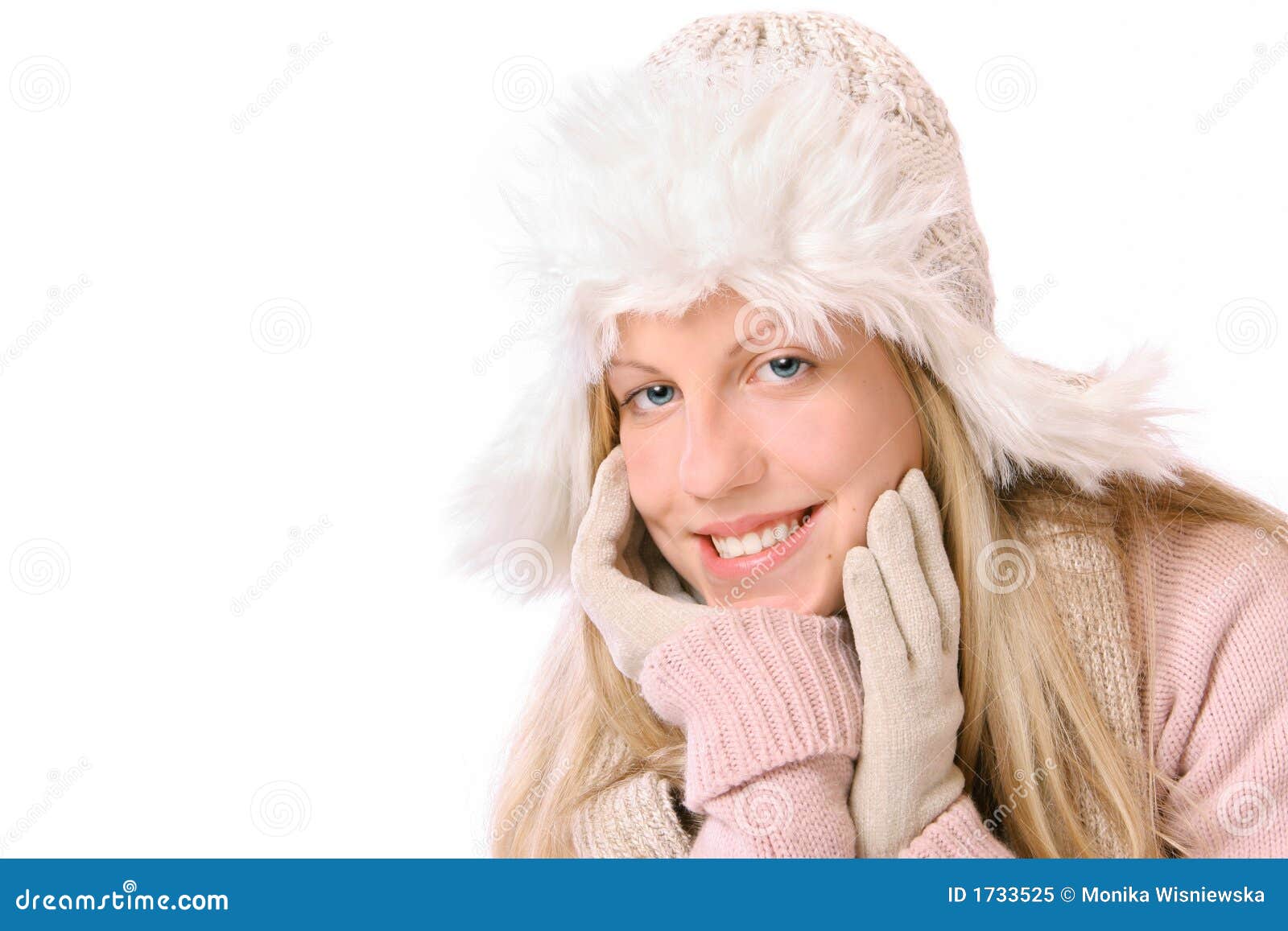Winter Girl stock image. Image of caps, sweater, attractive - 1733525