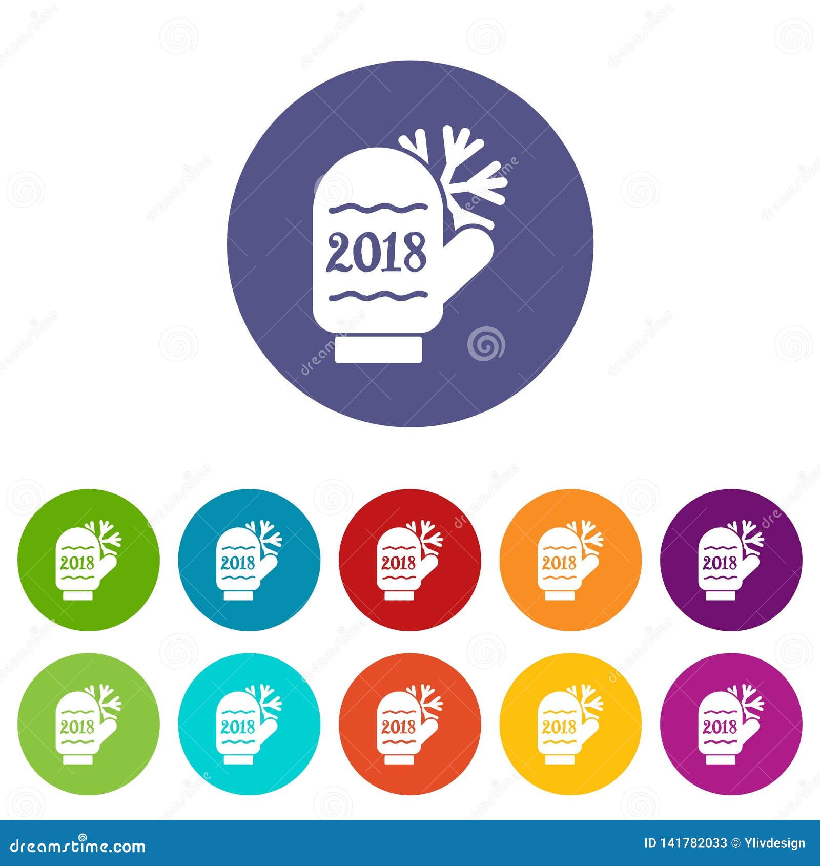 Download Winter Glove Icons Set Vector Color Stock Vector ...