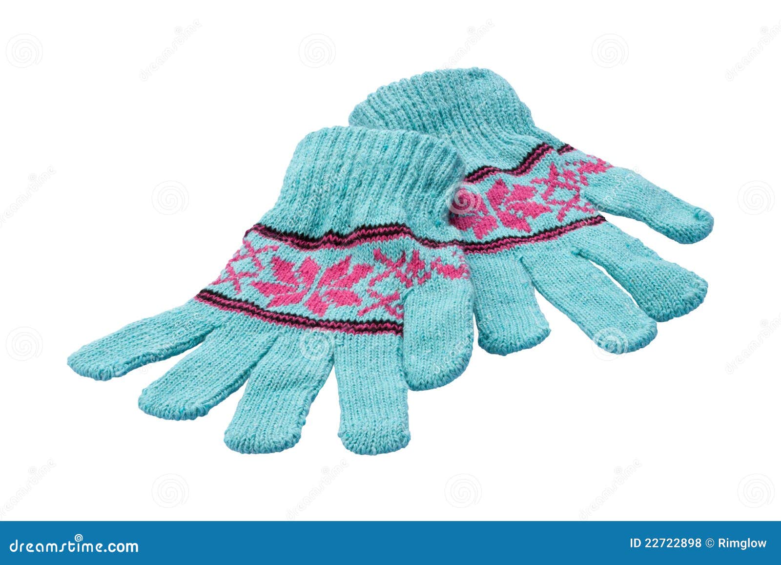 winter gloves  on white