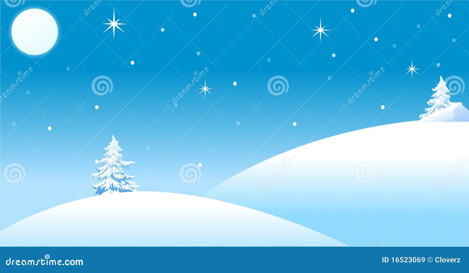 Winter On The Hill Royalty Free Stock Images - Image: 16523069