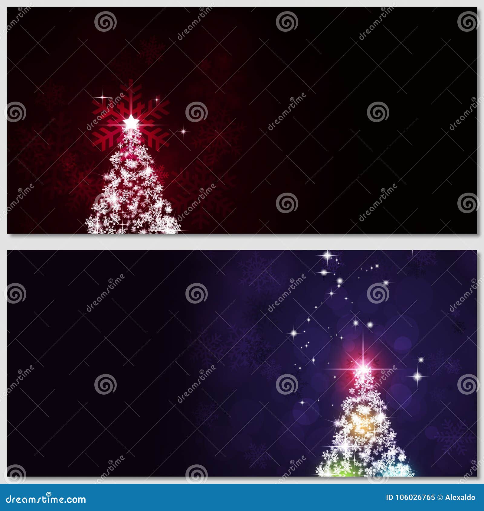 Christmas Tree Banners stock illustration. Illustration of holiday ...