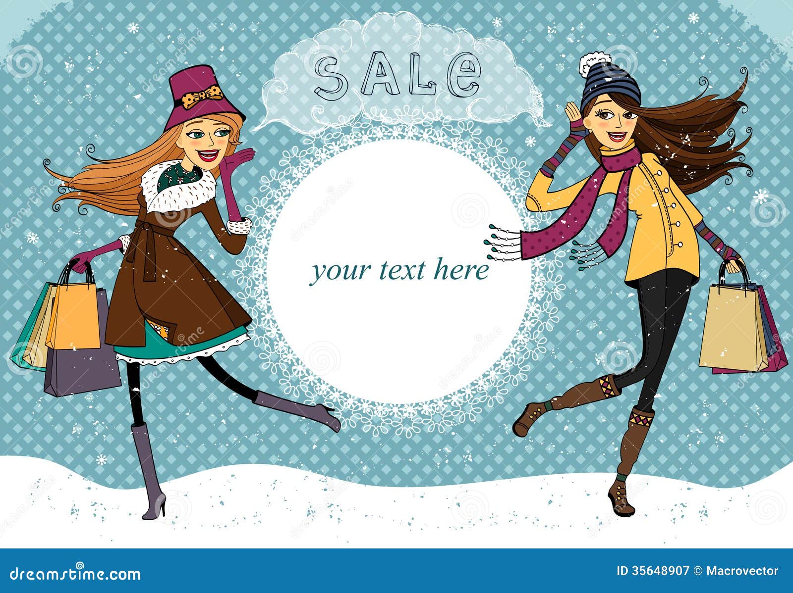 Winter Holiday Shopping Promo Royalty Free Stock Photography - Image: 35648907