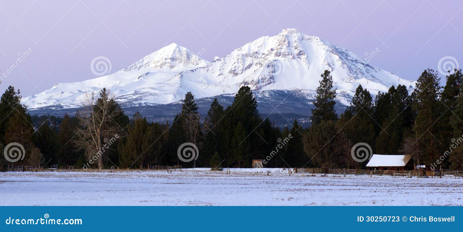 Homestead Ranch at the Base of Three Sisters Mountains Oregon Stock Image Image of landscape