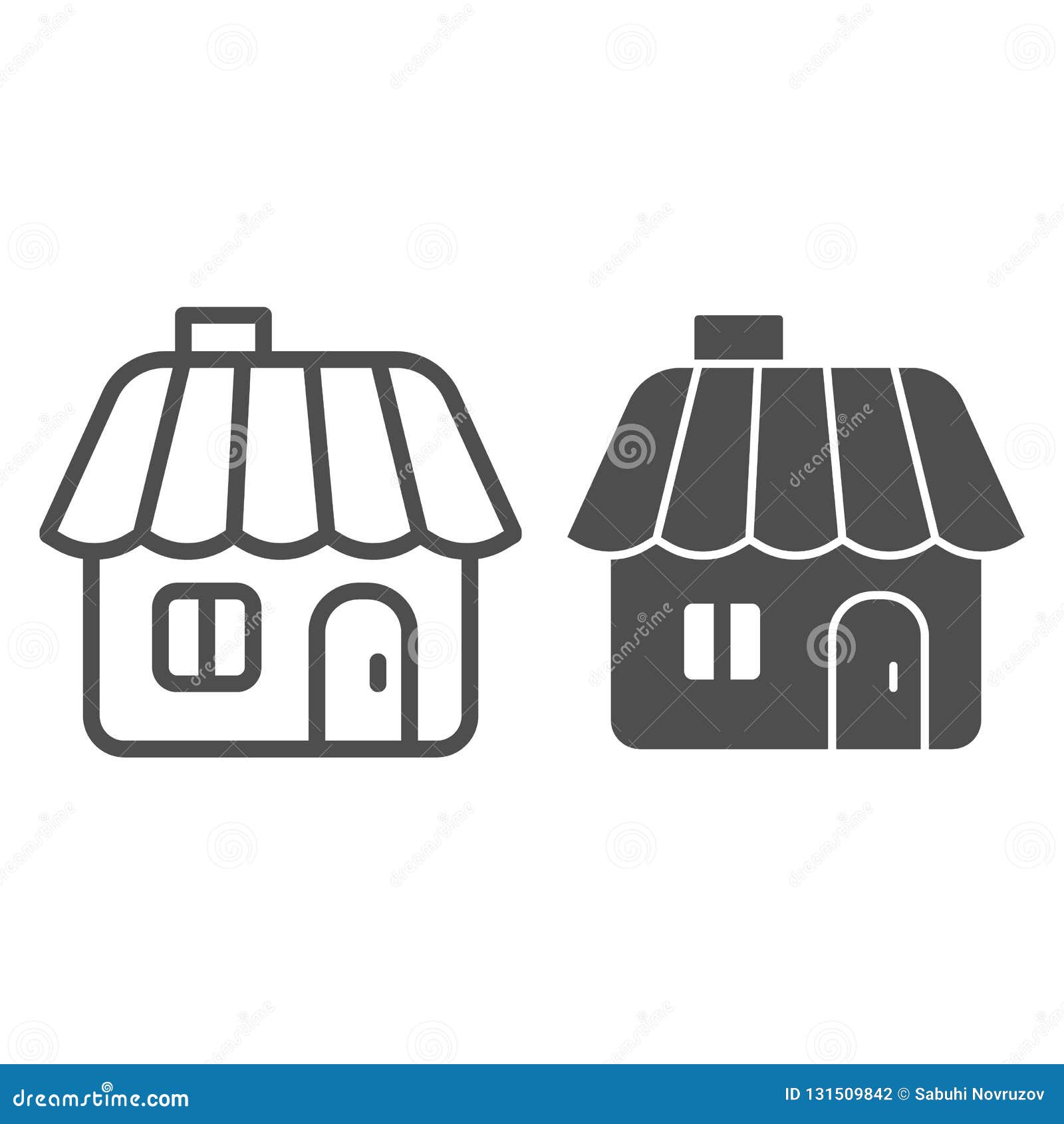 Download Winter House Line And Glyph Icon. Gingerbread House Vector ...