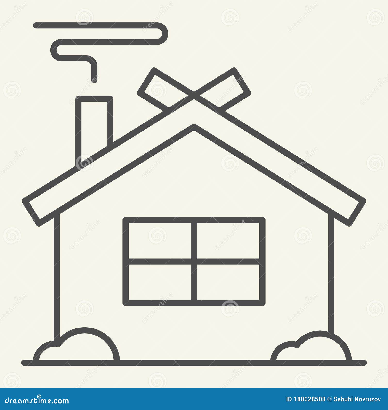 Download Winter House Thin Line Icon. Christmas Home Outline Style ...