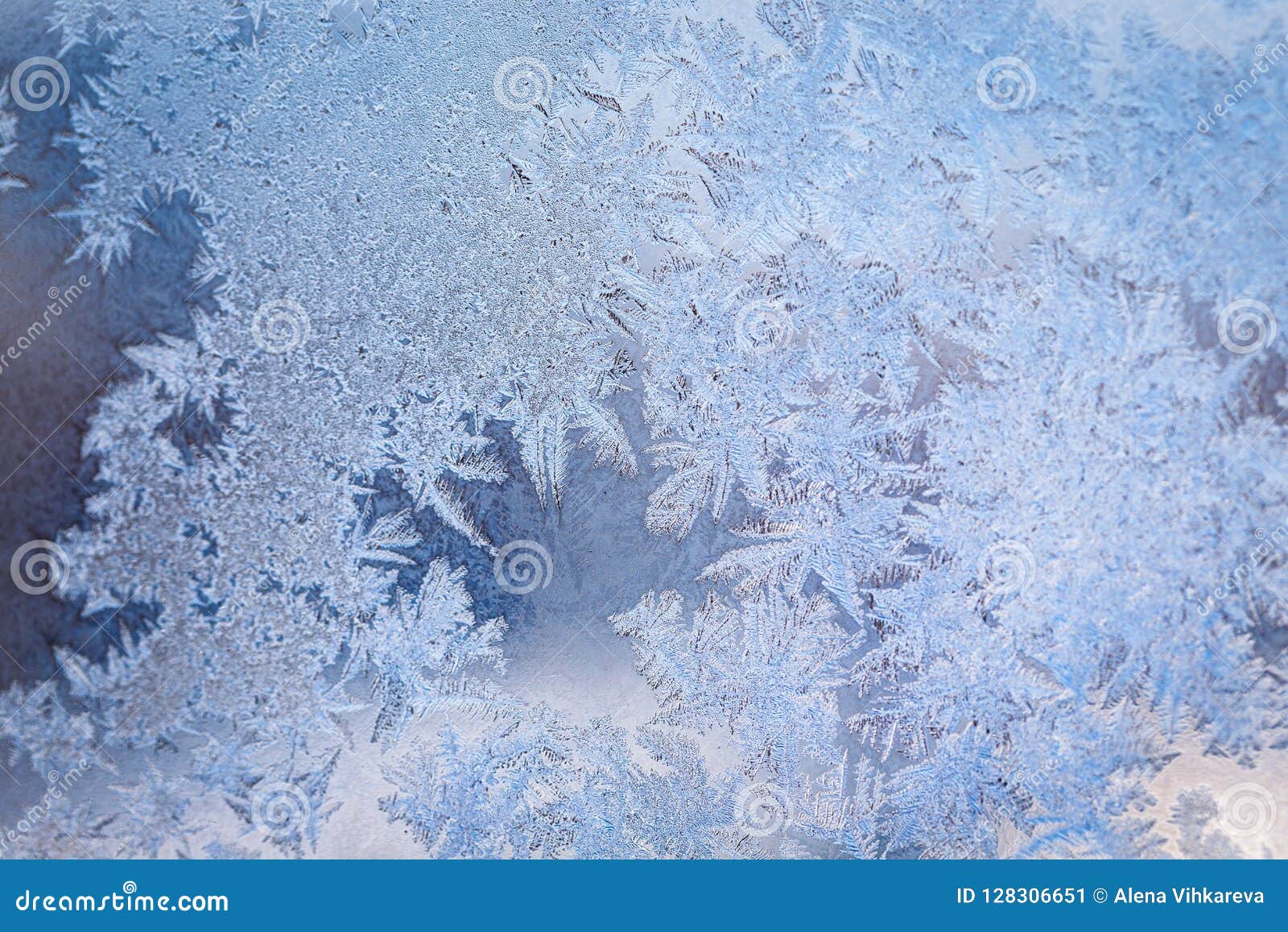 Winter Ice Pattern on the Frozen Window. Stock Image - Image of glass,  design: 128306651
