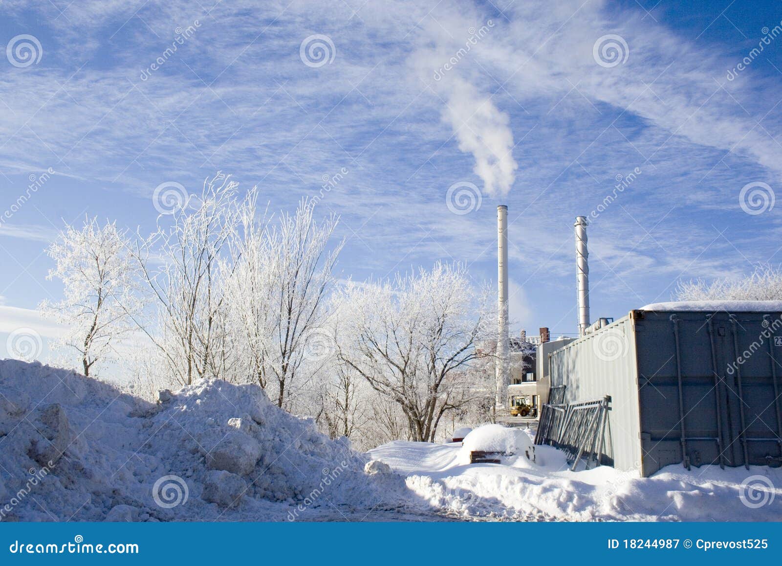 Winter industrial snow stock image. Image of industrial 18244987