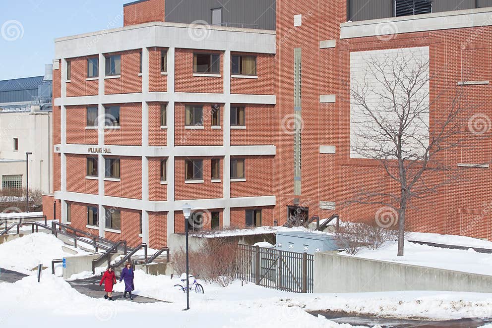 A Normal Winter Scene at Ithaca College Editorial Stock Image Image