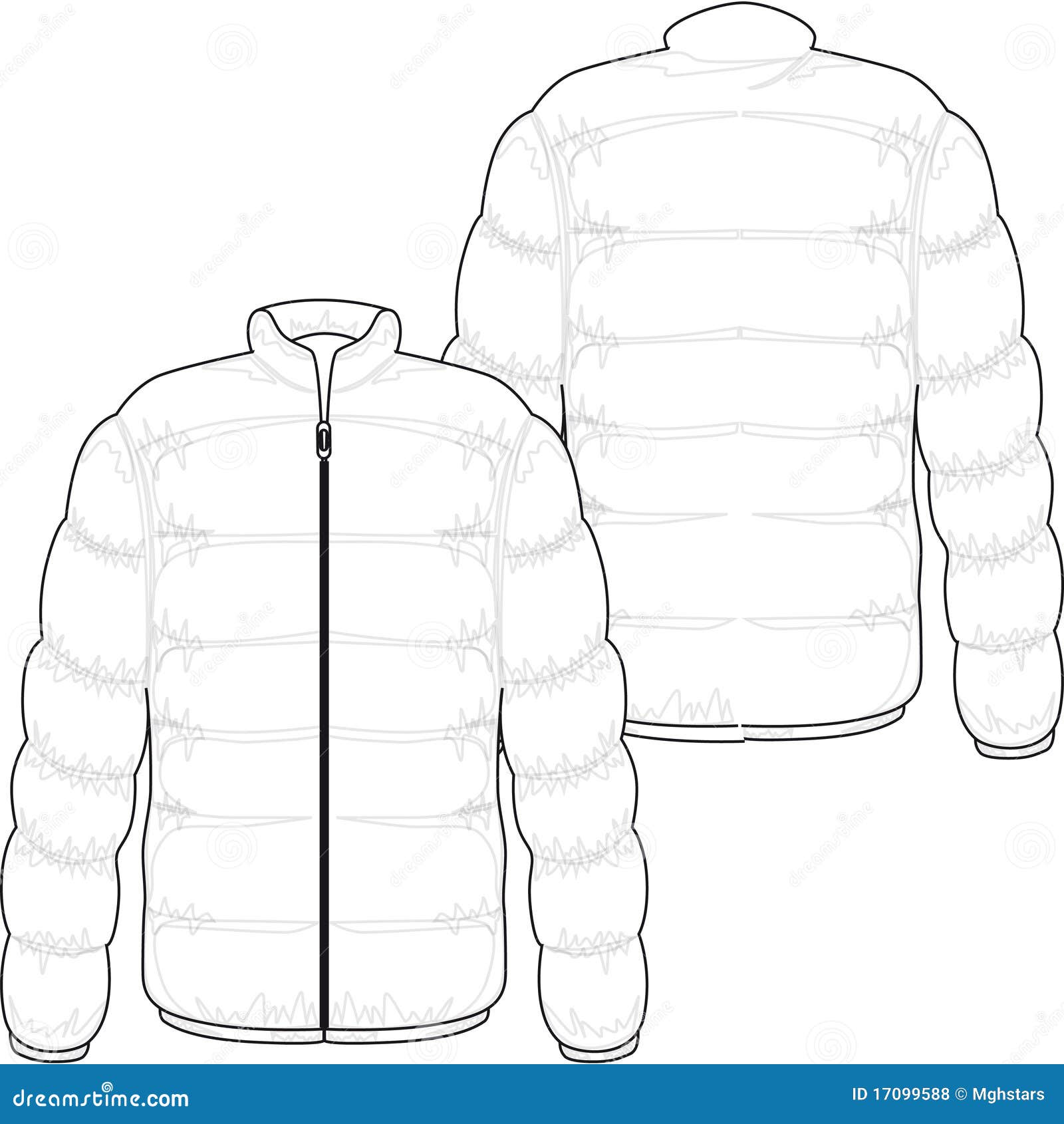 Winter jacket stock illustration. Illustration of line - 17099588