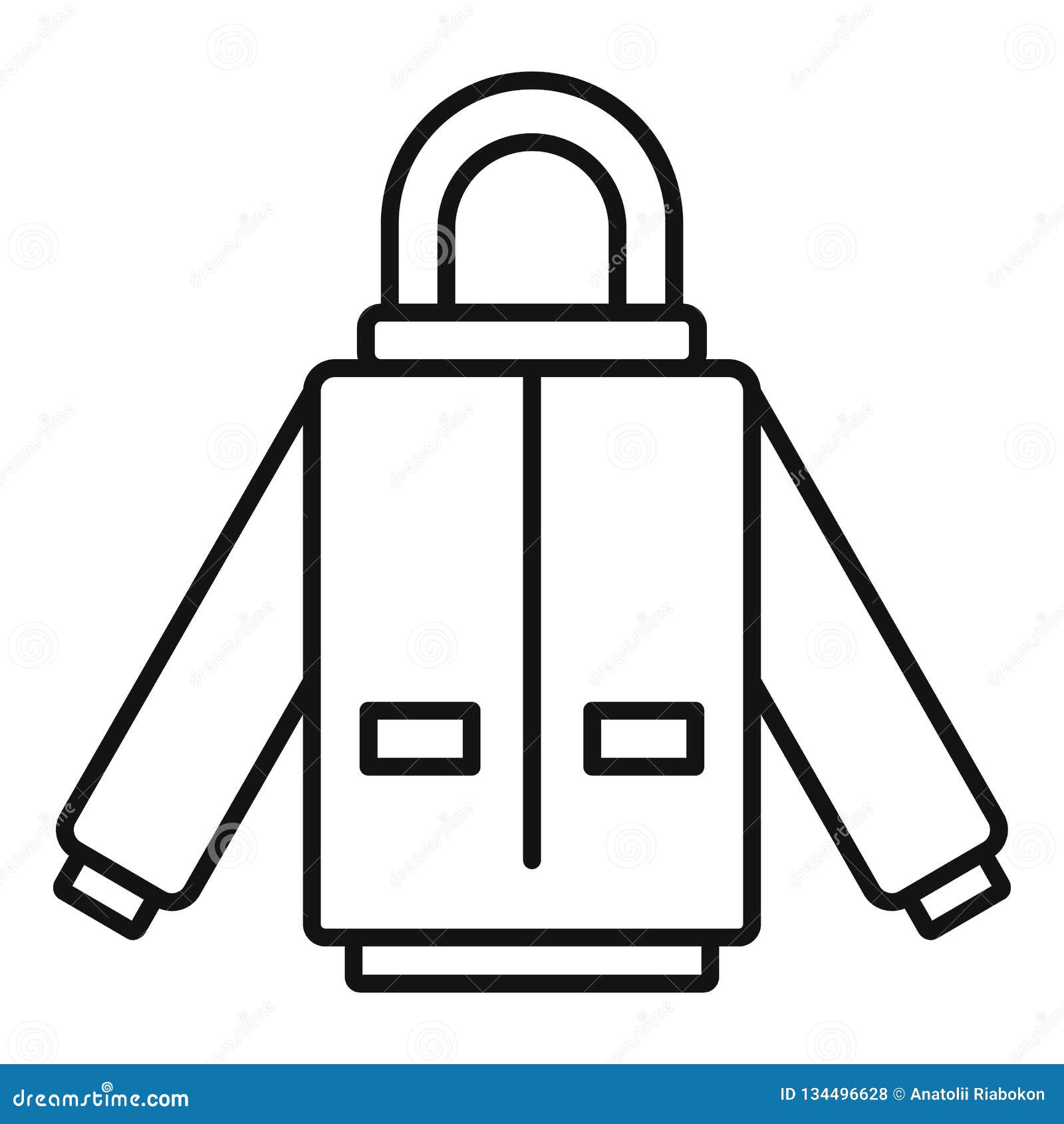 Download Winter Jacket Icon, Outline Style Stock Vector - Illustration of elegance, accessory: 134496628