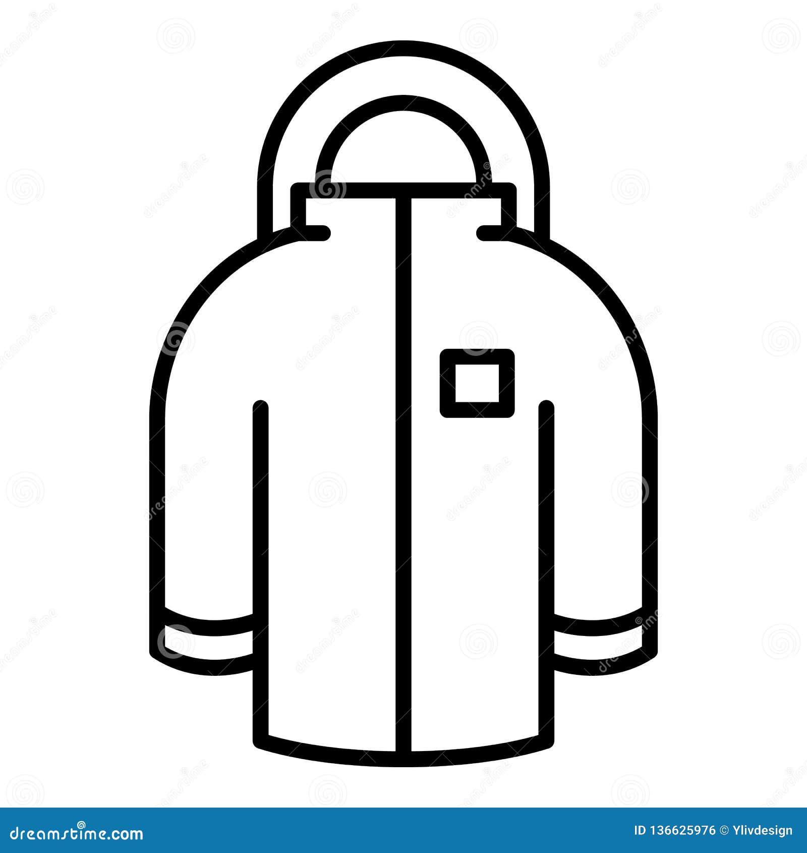 Download Winter Jacket Icon, Outline Style Stock Vector - Illustration of modern, autumn: 136625976