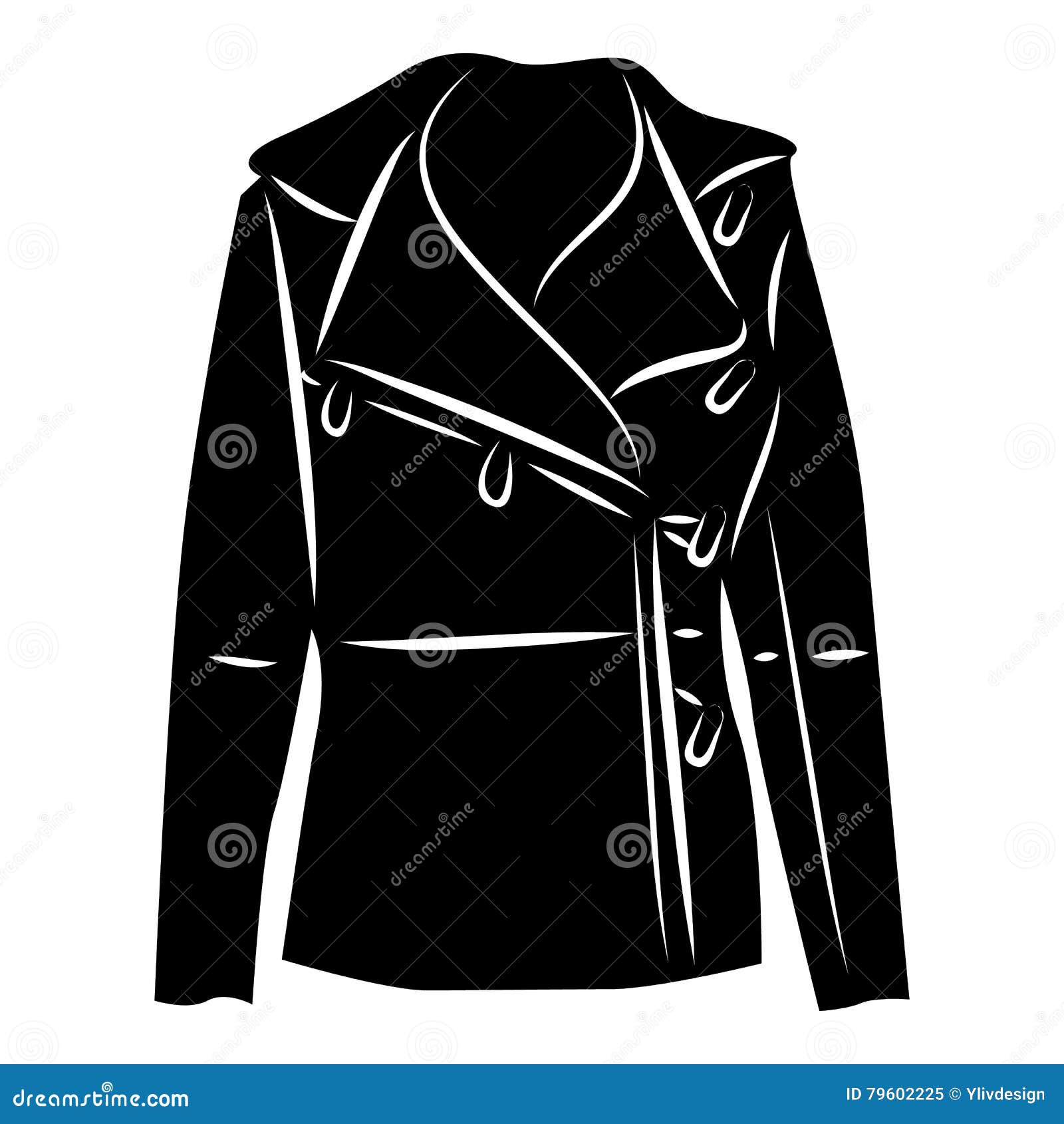 Winter Jacket Icon, Simple Style Stock Vector - Illustration of black ...