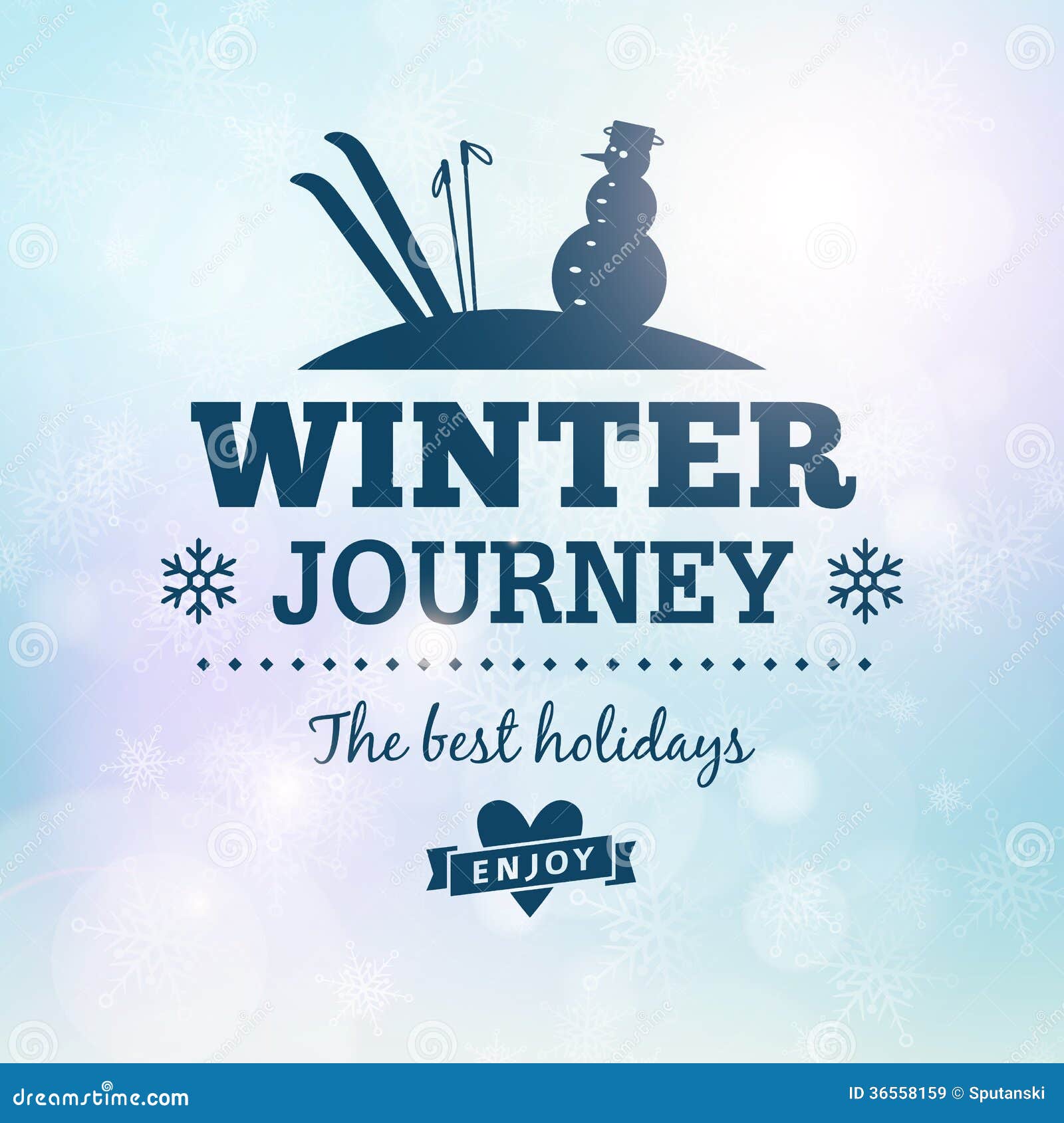 Winter Journey Holidays Poster Stock Vector Illustration of party