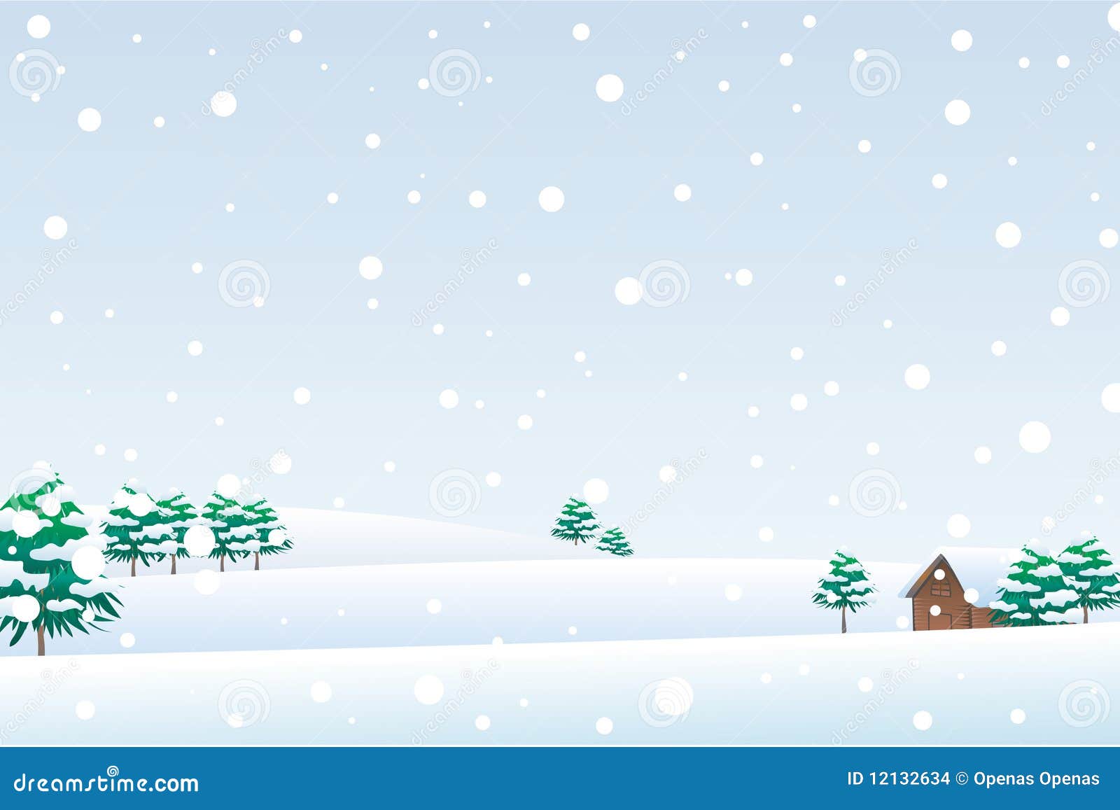 Winter landscape stock vector. Illustration of home, landscape - 12132634