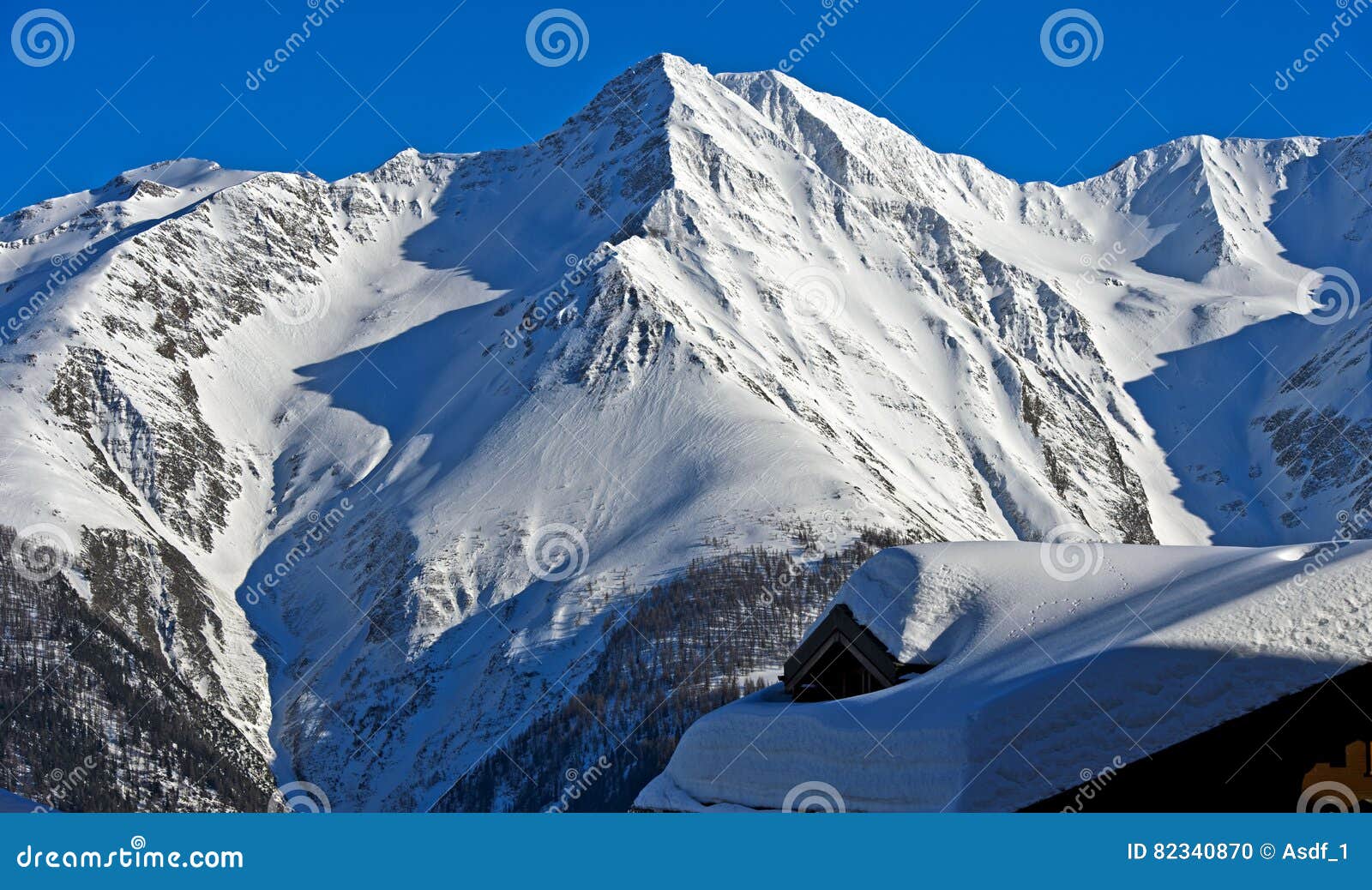 winter landscape in the alps