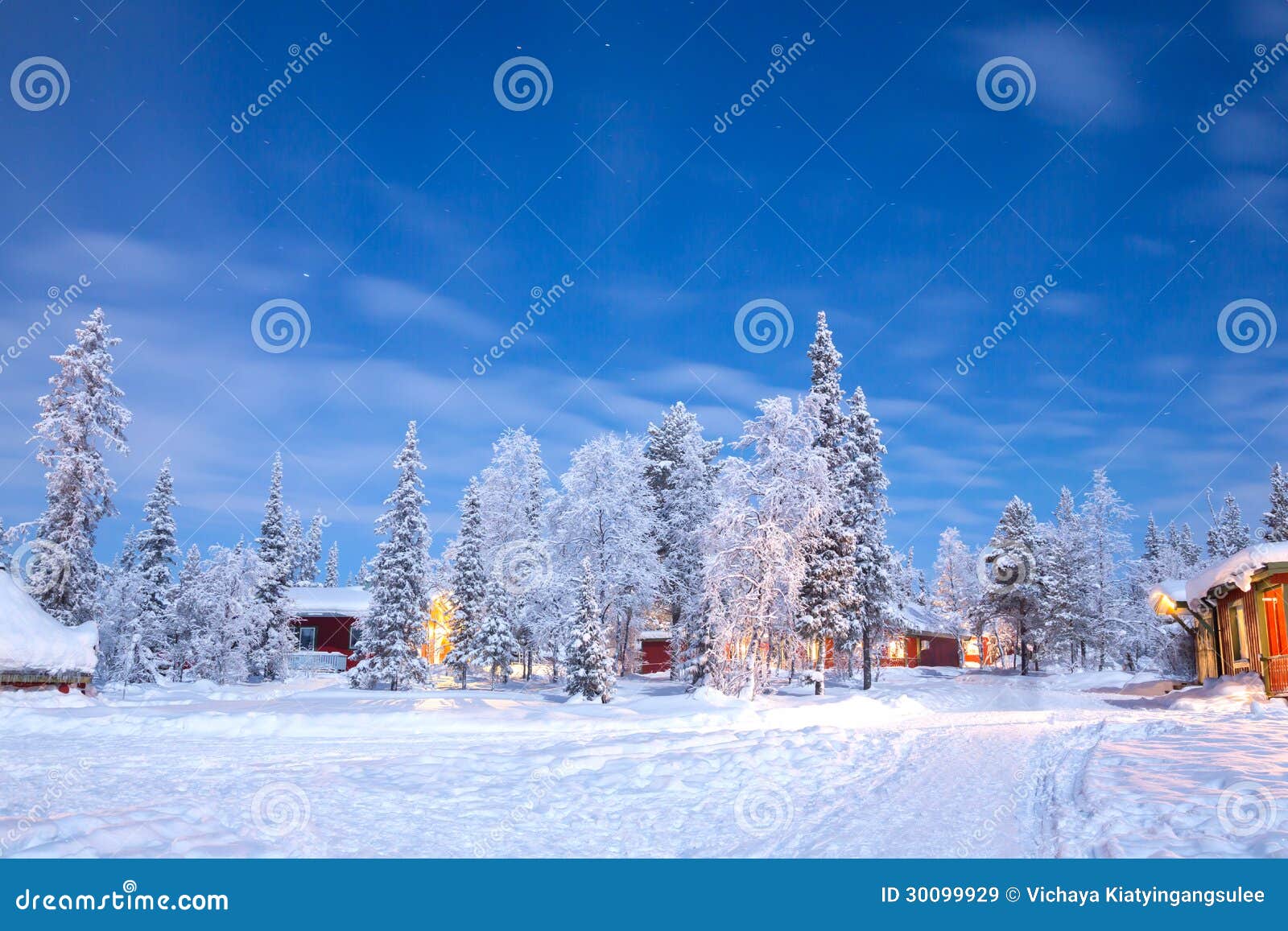 winter landscape sweden lapland
