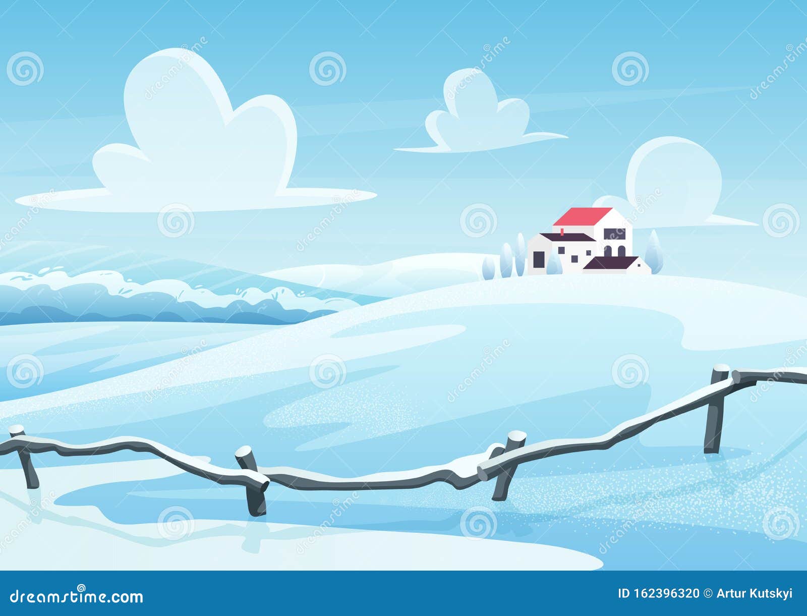 Winter Landscape Cartoon Vector Illustration Stock Vector - Illustration of building, cloud: 162396320 Winter Landscape Cartoon Vector Illustration Stock Vector - Illustration of building, cloud: 162396320