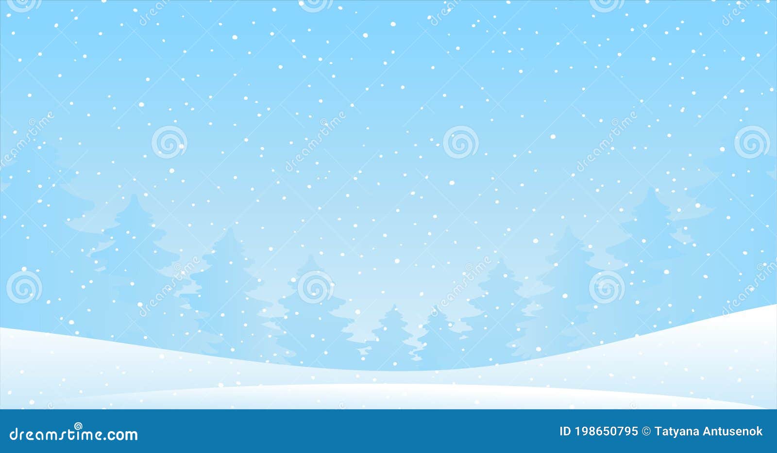 Winter Landscape with Falling Snow. Cartoon Background for Christmas and  New Year Stock Video - Video of cartoon, noel: 198650795