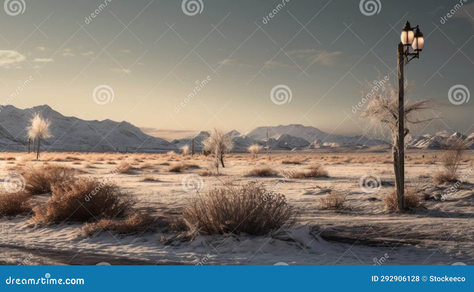 winter landscape in saudi arabia: a stunning scenic image