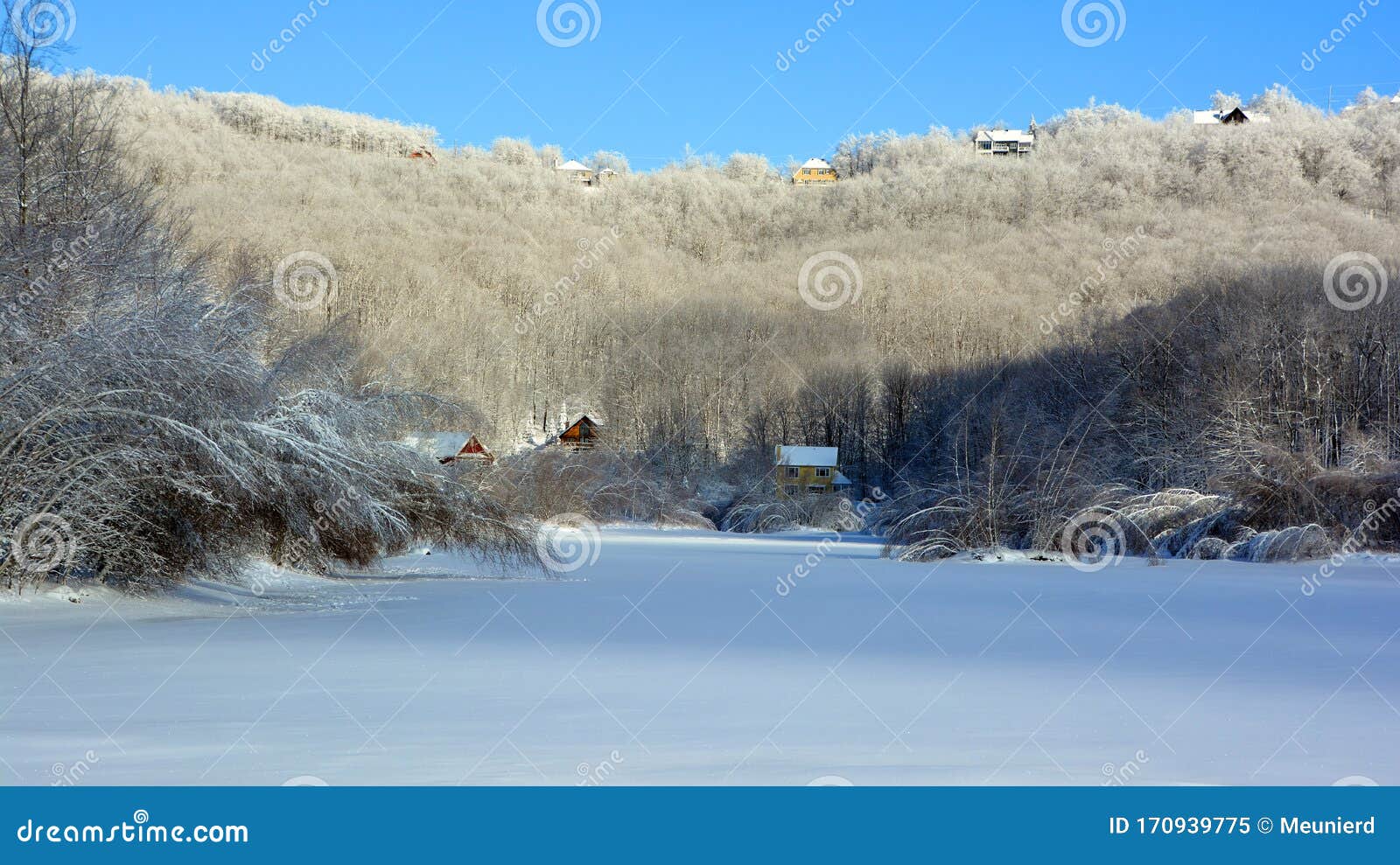 Winter Landscape in Shefford Mountain, Stock Image Image of landscape