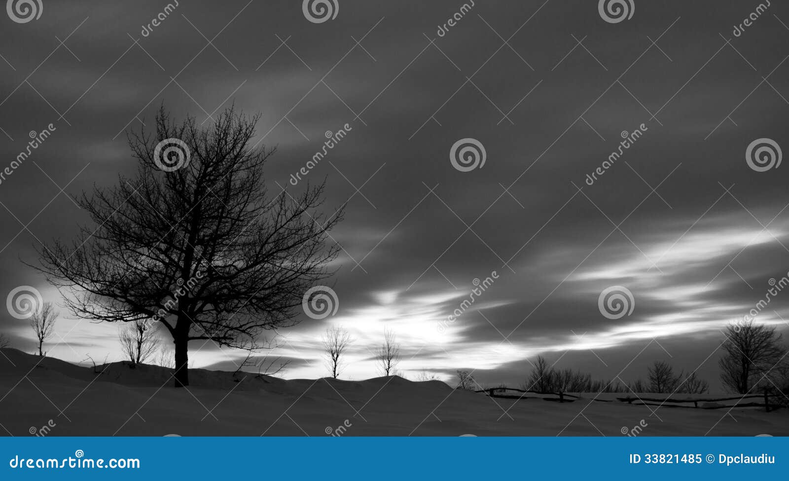 Winter Landscape Stock Image Image Of Outdoor Solitary 33821485