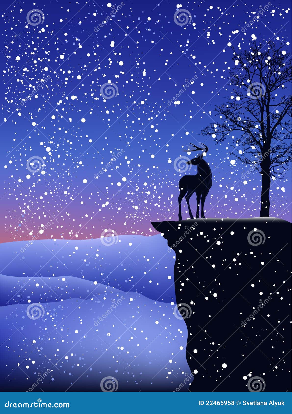 Winter landscape vector stock vector. Illustration of snowfall - 22465958