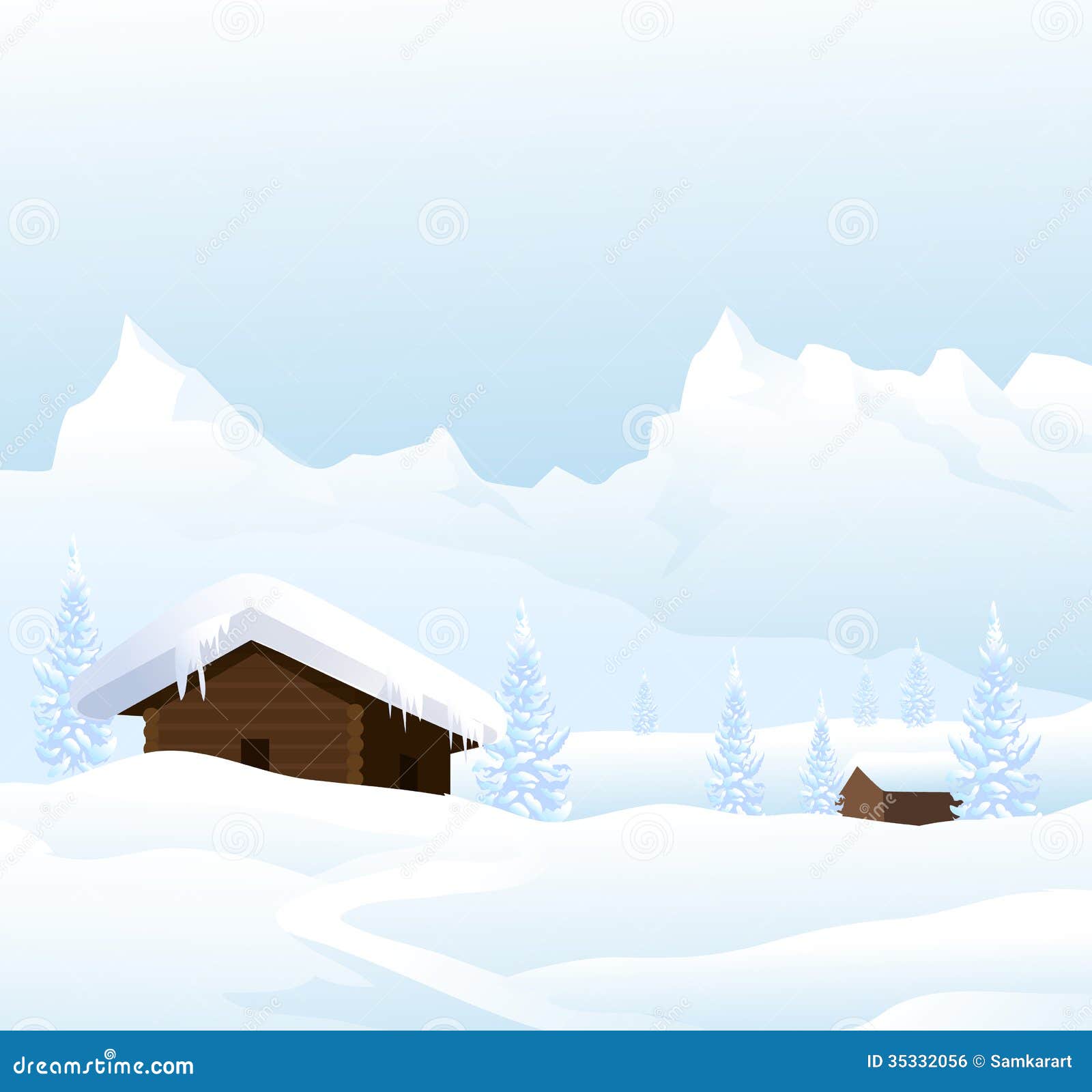 Download Winter Landscape - Vector stock vector. Illustration of holiday - 35332056