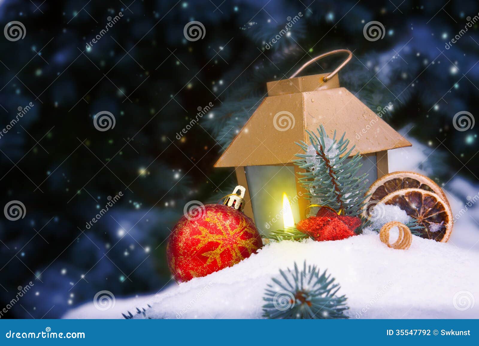 Winter lantern. stock photo. Image of season, latern - 35547792