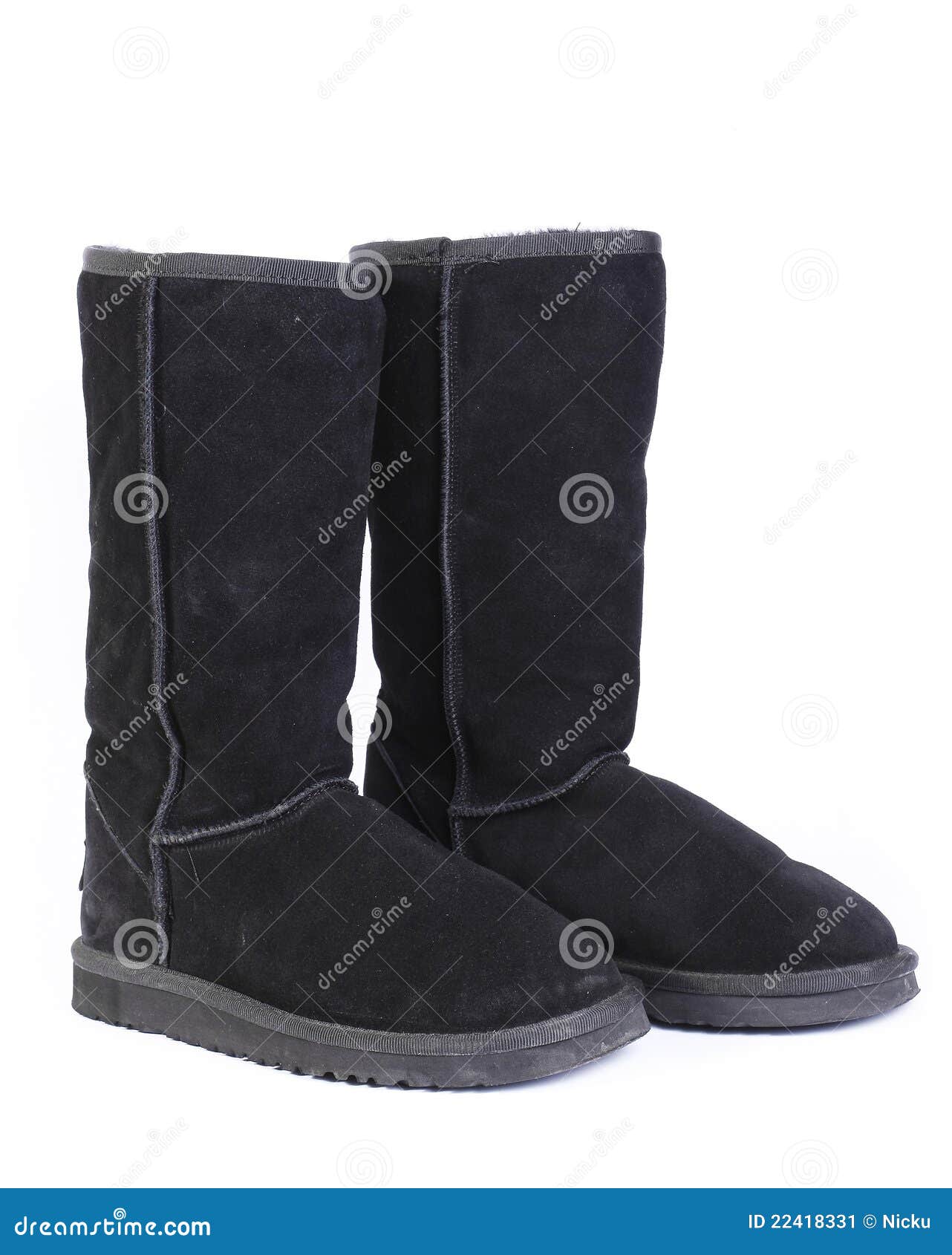 Winter leather boots stock image. Image of black, clothing - 22418331