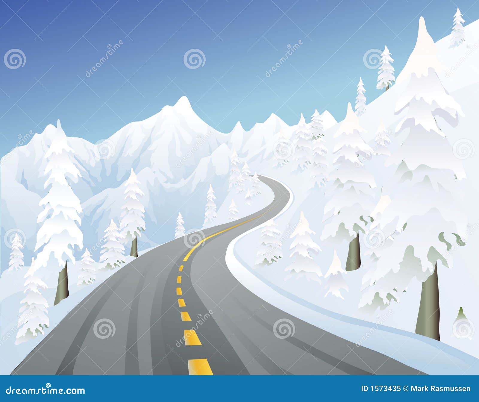 winter driving clipart