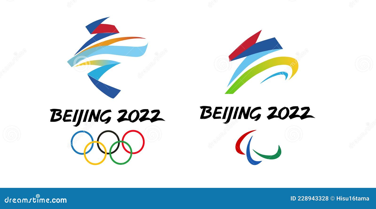 Beijing 2022 Logo Vector Isolated on White Background. Winter Olympics