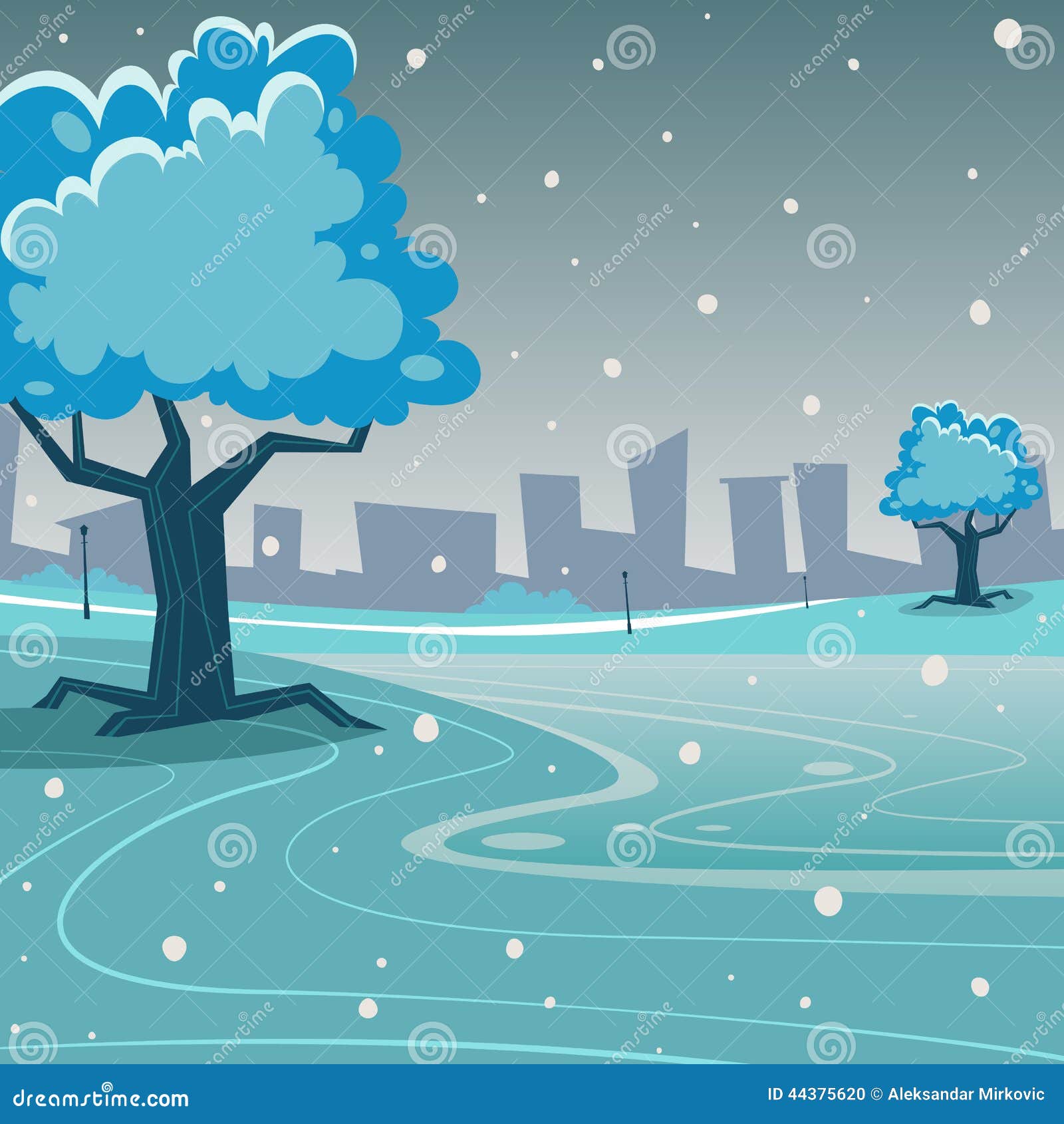 Download Winter Park stock vector. Illustration of concept, cold - 44375620