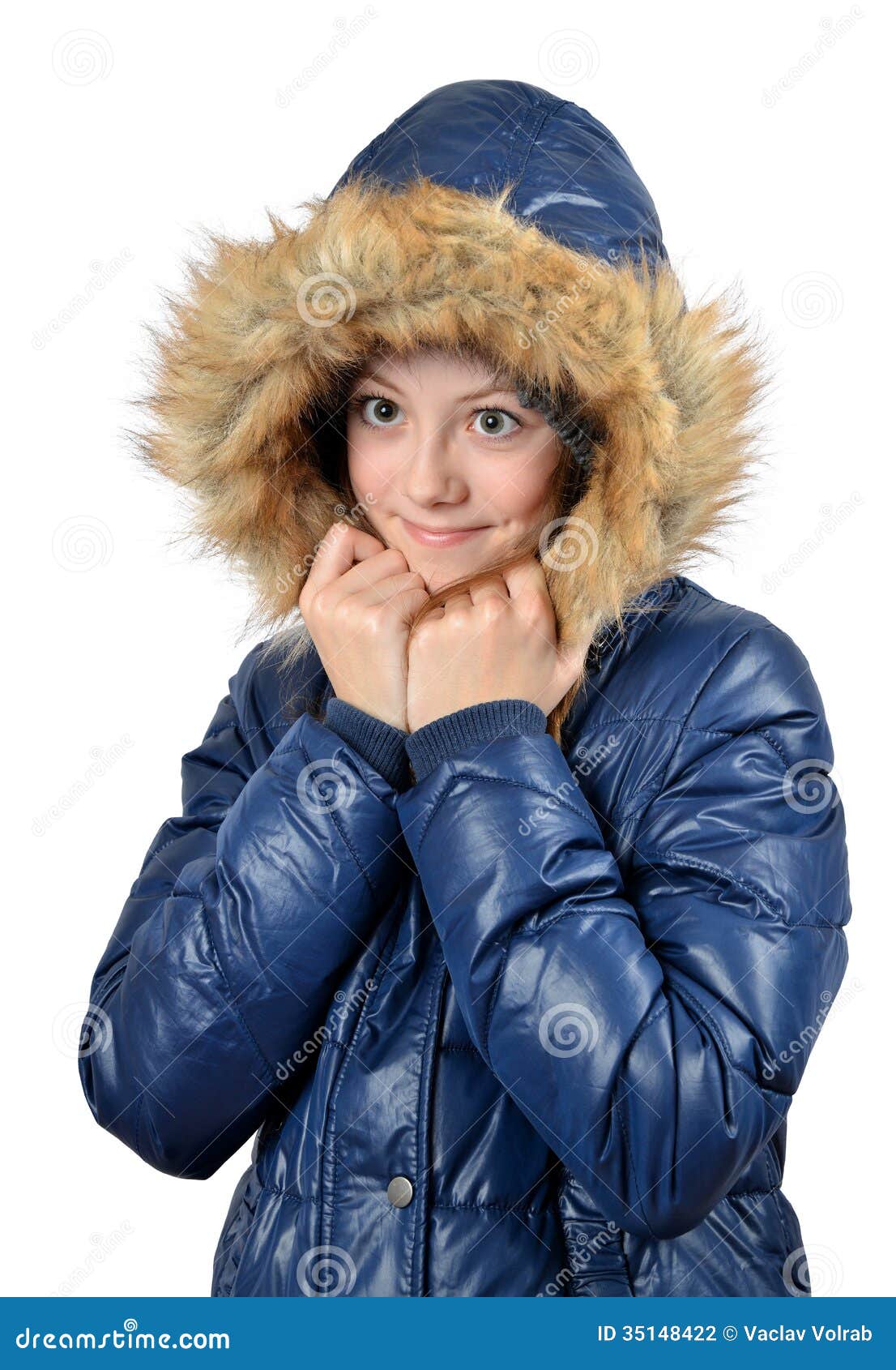 Winter portrait of girl stock photo. Image of clothes - 35148422